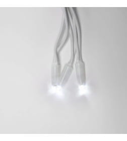 Бахрома светодиодная с эффектом мерцания, 3м. Соединяемая. 200 светодиодов. Белый свет Провод белый WHITE IP67 Uniel