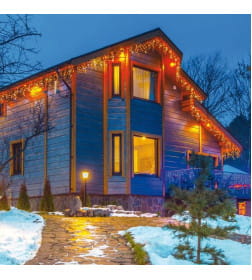 Бахрома светодиодная с эффектом мерцания, 10м оединяемая, 248 дидов Теплый белый и янтарный свет ULD-B10006-248/TTK IP44 Uniel