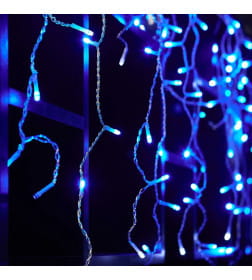 Бахрома светодиодная с эффектом мерцания, 25м. соединяемая 440 диодов Синий и белый свет ULD-B25006-440/TTK BLUE-WHITE IP44 Uniel