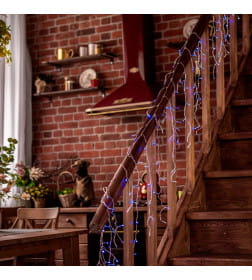 Бахрома светодиодная с эффектом мерцания, 25м. соединяемая 440 диодов Синий и белый свет ULD-B25006-440/TTK BLUE-WHITE IP44 Uniel