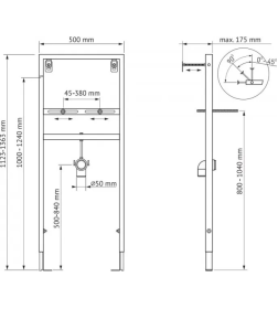 Рама для скрытого монтажа раковины Visam EX-893-004