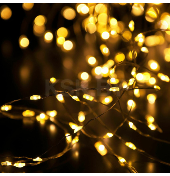 Гирлянда бытовая электрическая нить (роса) / теплый белый (10М IP20) 400-009 (a060413) 