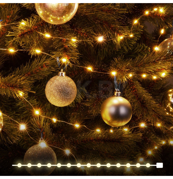 Гирлянда бытовая электрическая нить (роса) / теплый белый (10М IP20) 400-009 (a060413) 