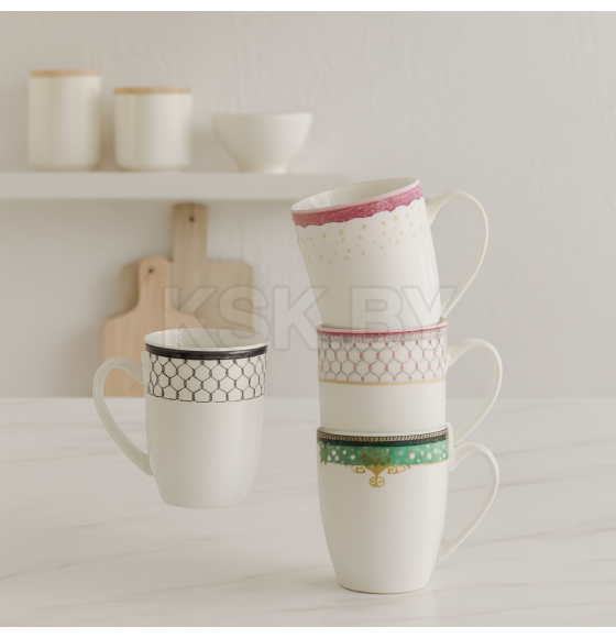 Кружка керамика MUG-277, 350 мл цвет МИКС (MUG-277) 