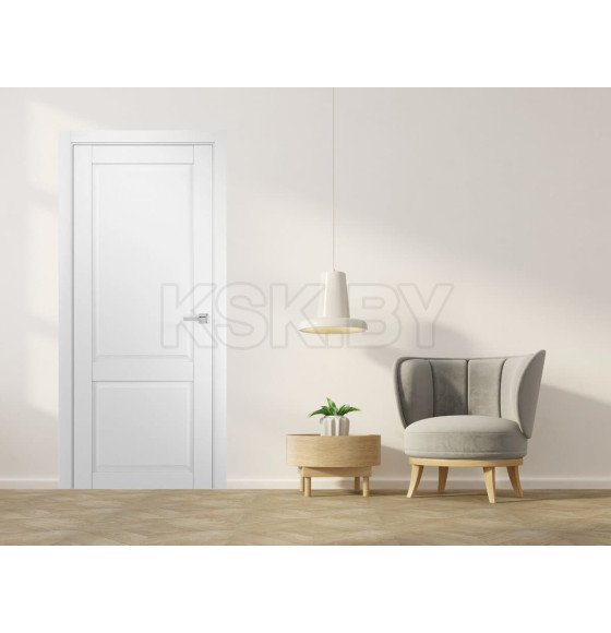 Дверное полотно Smart "Классик 02" ДГ Белый  2000х600х35мм