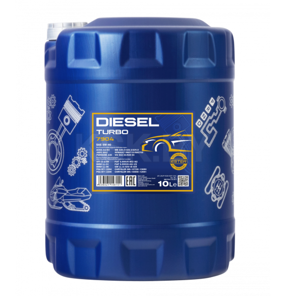 Масло моторное синтетическое Mannol Diesel Turbo 5W-40 CI-4/SN ESTER 10л (MN7904-10) 