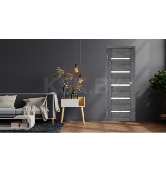 Дверь межкомнатная Амати М01, 700х2000, Экошпон, Дуб шале-графит, мателюкс матовое