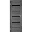 Дверь межкомнатная Амати М01, 400х2000, Экошпон, Дуб шале-графит, мателюкс черное