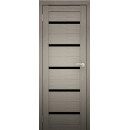 Дверь межкомнатная Амати М01, 900х2000, Экошпон, Дымчатый дуб, мателюкс черное