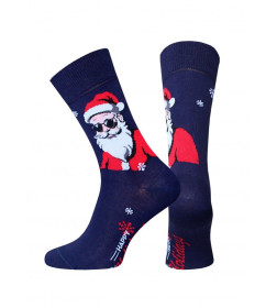 Носки мужские 2146 Брестские NEW YEAR (средней длины, НГ), р. 29 рис.564  Т.СИНИЙ