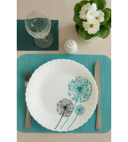 Тарелка мелкая 8,5" LXP-85 7007 "Одуванчики" (тонк.)