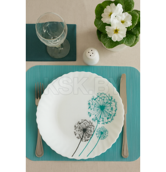 Тарелка мелкая 8,5" LXP-85 7007 "Одуванчики" (тонк.) (99284) 