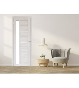 Дверь межкомнатная Бона 04,400х2000,Экошпон,Лиственница сибиу,стекло матовое