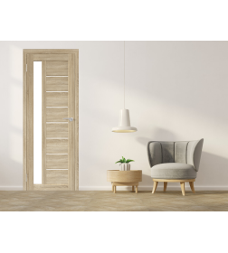 Дверь межкомнатная Бона 04, 600х2000, Экошпон,  Дуб сонома, мателюкс матовое