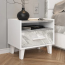 Тумба прикроватная Айрис 41 (Белый/Статуарио) Глазовская мебельная фабрика 00184229_227 (00184229_227) 