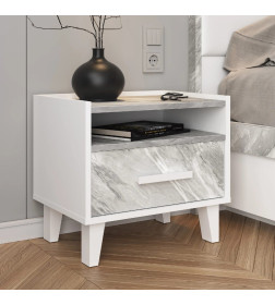 Тумба прикроватная Айрис 41 (Белый/Статуарио) Глазовская мебельная фабрика 00184229_227