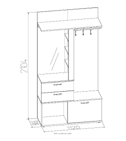 Шкаф МЦН Sherlock 70 (Дуб Сонома) Глазовская мебельная фабрика 00090329_41