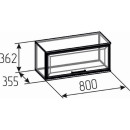 Шкаф навесной Aurelio 4 (Антрацит/Блеквуд Сатиновый) Глазовская мебельная фабрика 00201358_238 (00201358_238) 