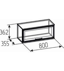 Шкаф навесной Aurelio 4 (Антрацит/Блеквуд Сатиновый) Глазовская мебельная фабрика 00201358_238