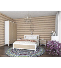 Шкаф "СОНЯ" (массив) 3-створчатый (Белый/Дуб) Мебельная фабрика "Боринское"