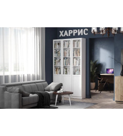 Шкаф для книг двухстворчатый Харрис 32 (белый) Глазовская мебельная фабрика 00185803_18