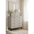 Комод "Шарлиз" 4 ящика (белое сияние/белый снег) МЛК 639-0824-05 (639-0824-05) 