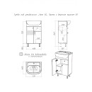 Тумба напольная Домино Промо 50 под умывальник Уют DP2624T (DP2624T) 