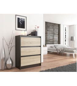 Комод Артём-Мебель СН-111.05 "Марсель_2"дуб экспресив бронзовый-дуб экспресив песочный