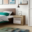 Тумба прикроватная Люмен 19 (белый снег) Ижмебель 2001119-458 (2001119-458) 