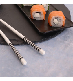 Палочки для суши «Геометрия», (10 шт), 24.5 см, керамика