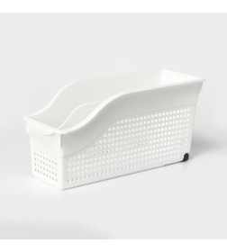 Корзина без крышки на колесах 35,5х13х17 см "Лофт", цвет белый Виолет