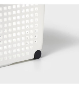 Корзина без крышки на колесах 35,5х13х17 см "Лофт", цвет белый Виолет