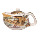 Чайник заварочный с металл ситом "Пейзаж" 200 мл, 15х9,5х9 см керамика, оранжевый (3602453) 