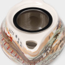 Чайник заварочный с металл ситом "Пейзаж" 200 мл, 15х9,5х9 см керамика, оранжевый (3602453) 