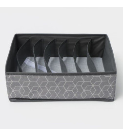 Органайзер для хранения белья «Фора» 7 ячеек, 34×30.5×10 см, серый Доляна