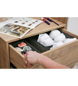 Органайзер для хранения белья «Фора» 7 ячеек, 34×30.5×10 см, серый Доляна