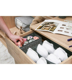 Органайзер для хранения белья «Фора» 7 ячеек, 34×30.5×10 см, серый Доляна