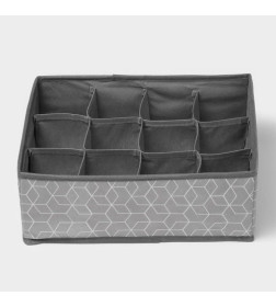 Органайзер для хранения белья «Фора» 12 ячеек, 32×24×12 см, серый Доляна