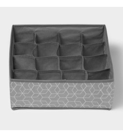 Органайзер для хранения белья «Фора» 16 ячеек, 32×32×12 см, серый Доляна