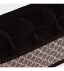 Органайзер для хранения белья «Браун» 8 ячеек, 28×14×10 см, коричневый Доляна