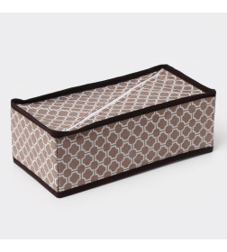 Органайзер для хранения белья «Браун» 8 ячеек, 28×14×10 см, коричневый Доляна