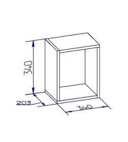 Полка Куб 1 Nature 98 Дуб табачный Craft Глазовская мебельная фабрика 00145904_91