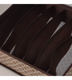 Органайзер для хранения белья «Браун», 7 ячеек 34×30.5×10 см, коричневый Доляна