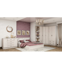 Шкаф ПРИНЦЕССА (2 ящика) Анкор Белый Астрид-мебель ЦРК.ПРН.11 б