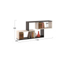 Полка настенная тип 4 (Венге цава/дуб молочный) ТриЯ (28392) 