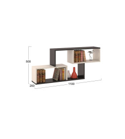 Полка настенная тип 4 (Венге цава/дуб молочный) ТриЯ