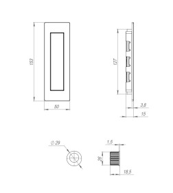 Ручки для раздвижных дверей Armadillo SH.URB153.010 CP-8 хром