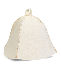 Шапка для бани вышивка "Царь Бани", белая 10939023