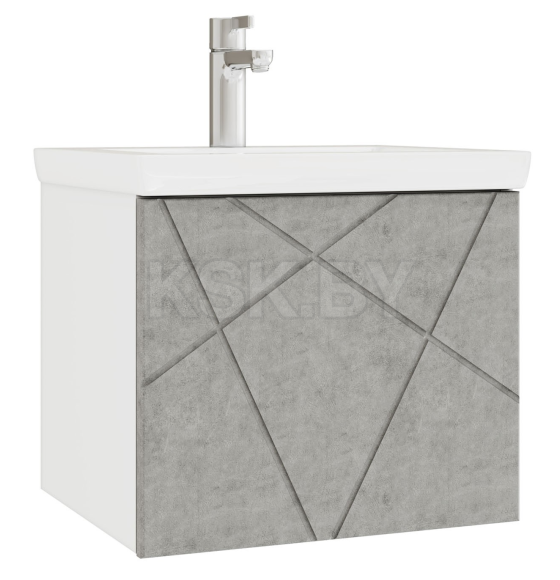 Тумба подвесная Vigo Geometry 500-0-1 под умывальник Como бетон (032 бетон) 