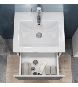 Тумба подвесная Vigo Geometry 500-0-1 под умывальник Como бетон